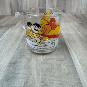Vintage 1978 McDonalds Garfield Glass Coffee Mug Jim Davis